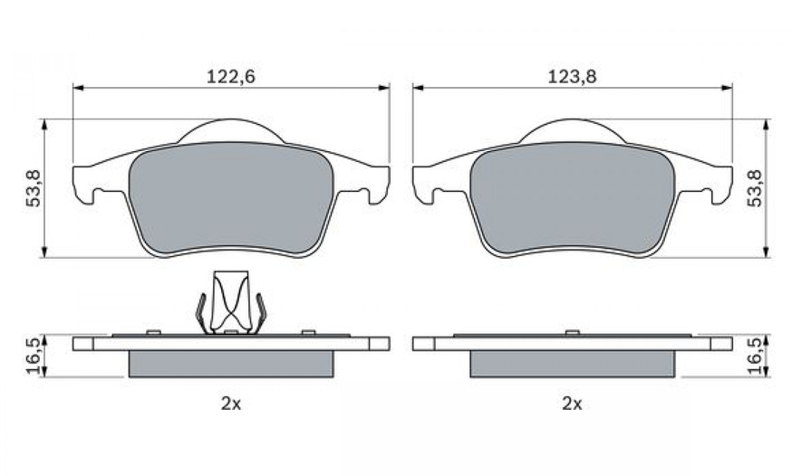 Kit de plaquettes de frein BOSCH 0 986 424 539 – Essieu arrière