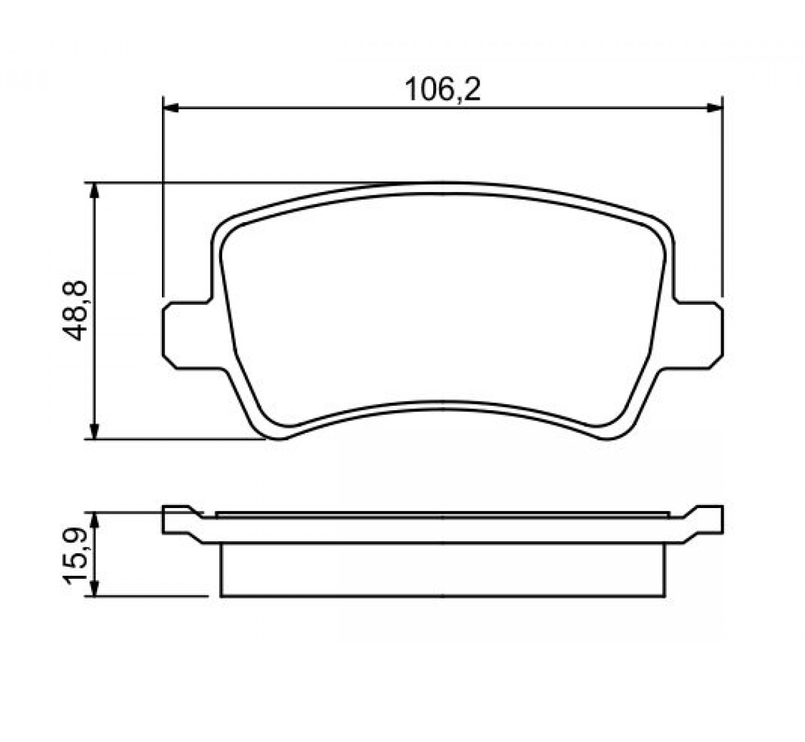 Kit de plaquettes de frein BOSCH 0 986 494 248 – Essieu arrière