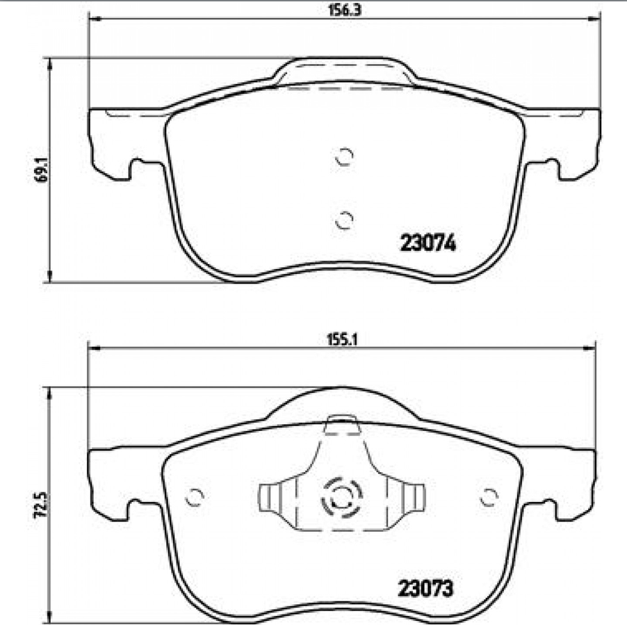 Kit de plaquettes de frein BREMBO P 86 016 – Essieu avant