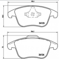 Kit de plaquettes de frein BREMBO P 24 076 – Essieu avant