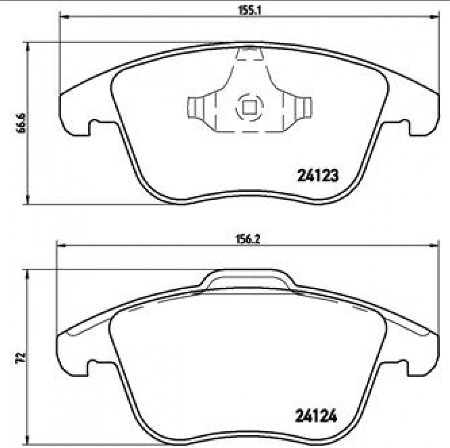 Kit de plaquettes de frein BREMBO P 24 076 – Essieu avant