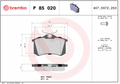 Kit de plaquettes de frein BREMBO P 85 020 – Essieu arrière