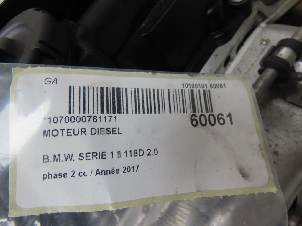 Mot. OCC BMW Série 1 F20 118d B47D20A 143 000 km Occasion