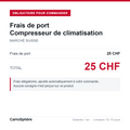 Frais de port compresseur de climatisation 25 CHF, livraison Suisse, sans consigne