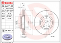 Disque de frein BREMBO 09.A427.21 – Essieu avant ventilé 300mm