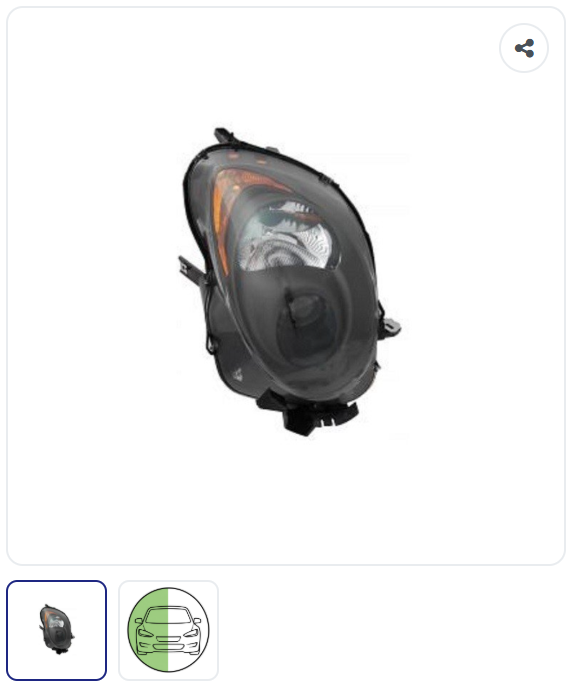 Phare avant droit Xenon noir OEM 50527823 – Alfa Romeo Mito Phase 1 2008-2016