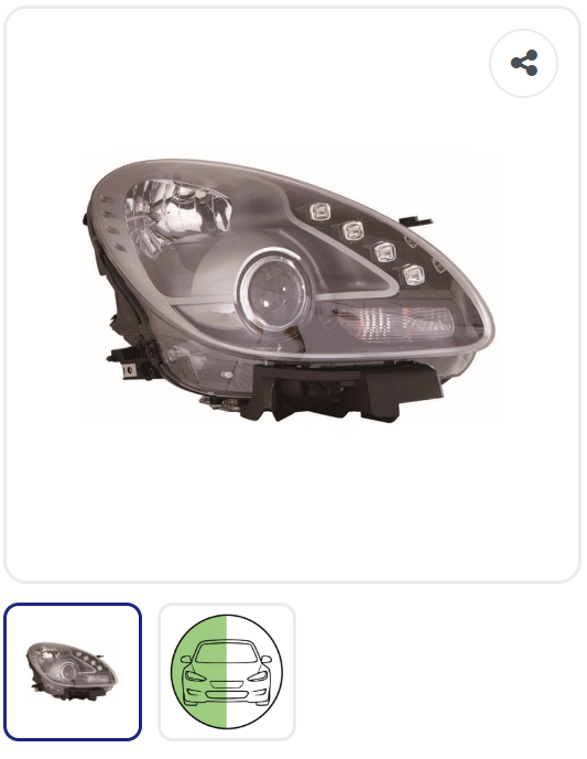 Phare avant droit LED Xenon noir OEM 50520220 – Alfa Romeo Giulietta 2010-2016
