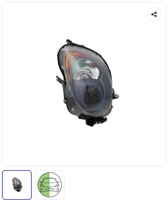 Phare avant droit Xenon bleu foncé OEM 50527823 – Alfa Romeo Mito Phase 1 2008-2016