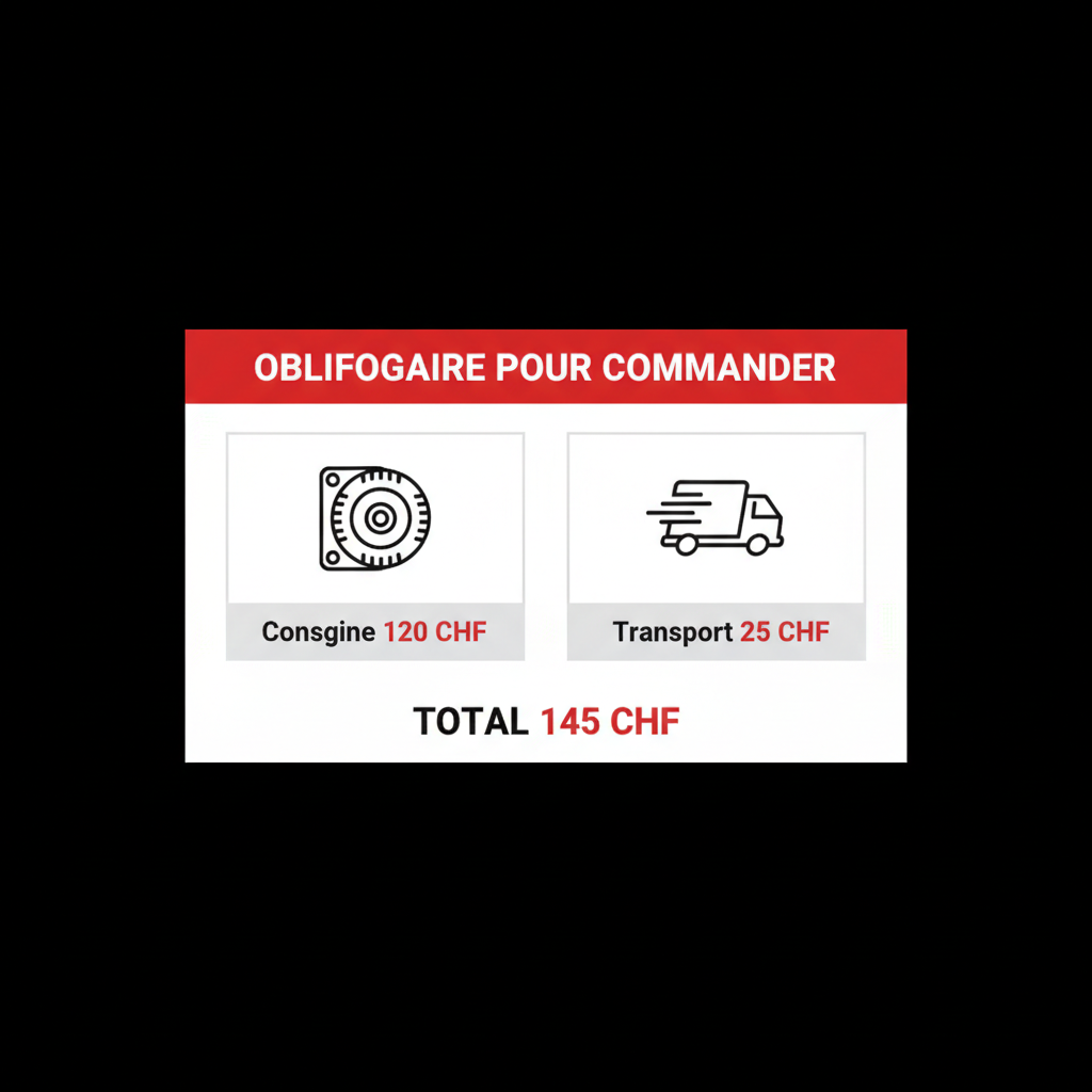 Consigne + Frais de port Alternateur Suisse â€” 145 CHF