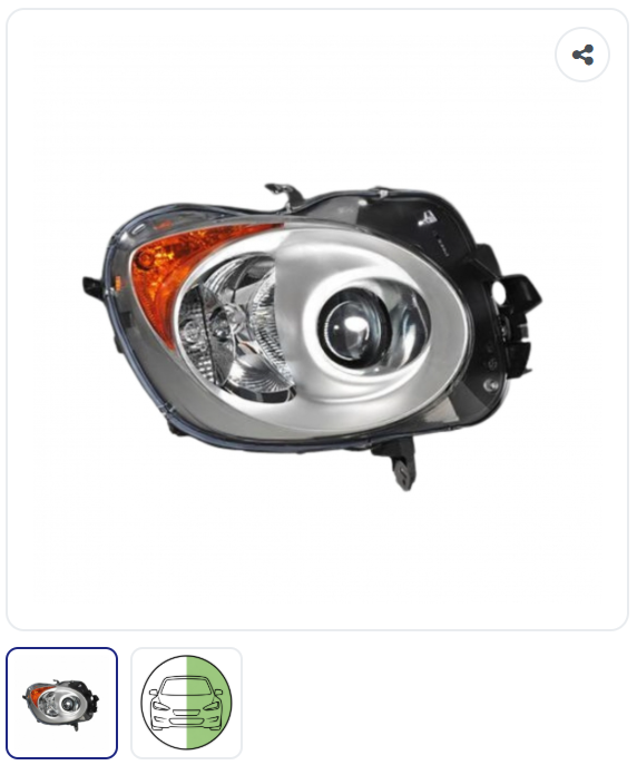 Phare avant gauche H7 orange avec moteur VALEO OEM 50508592 – Alfa Romeo Mito Phase 1 2008-2013