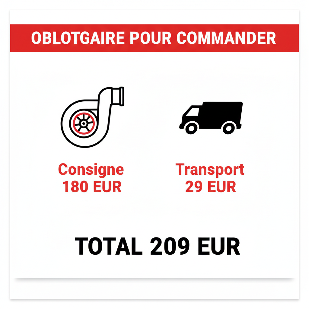 Consigne + Frais de port Turbo Europe â€” 209 EUR