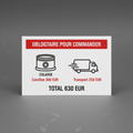 Consigne + Frais de port Culasse Europe â€” 630 EUR