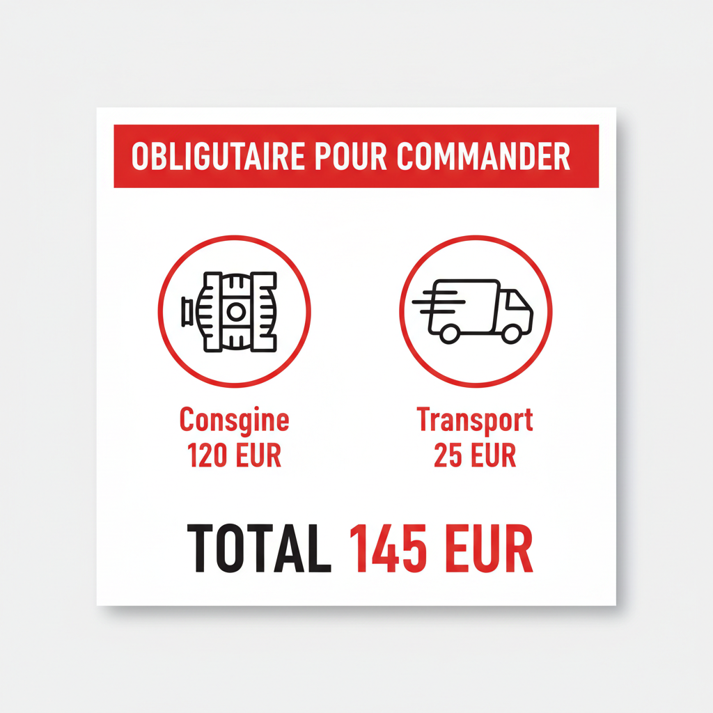 Consigne + Frais de port Alternateur Europe â€” 145 EUR