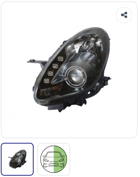 Phare avant gauche Bi-Xénon D1S+H1 feu directionnel OEM 50520224 Magneti Marelli – Alfa Romeo Giulietta 2010-2016