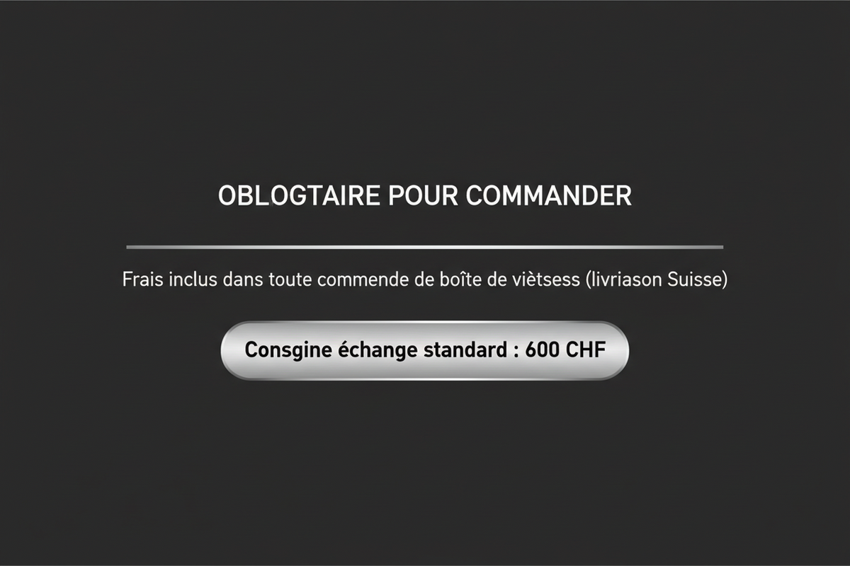 Consigne + Frais de transport & Douane Boite de vitesses — Suisse
